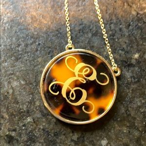 E monogram necklace